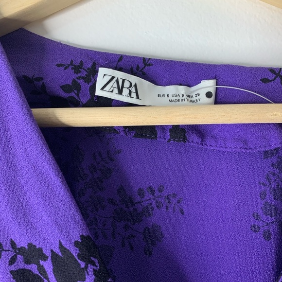 BLOGGERS FAVE/ ZARA DRESSES PURPLE/FLORAL PRINT SZ S - Picture 8 of 13